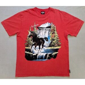 Billionaire Boys Club Icecream Shirt Mens Large Red Unicorn Skater Streetwear